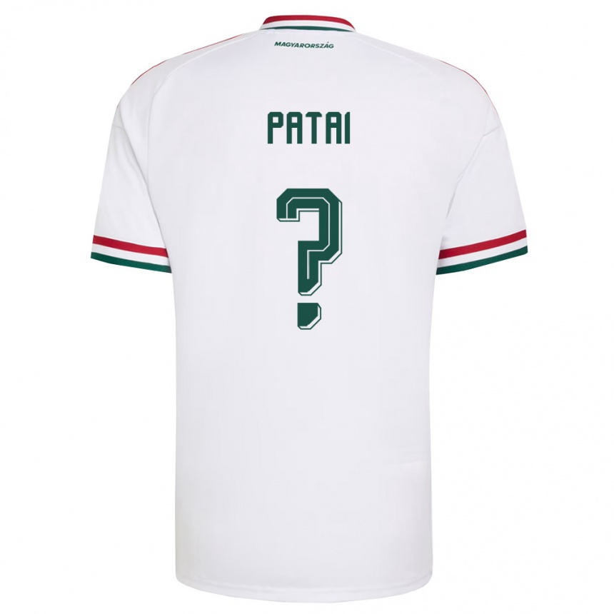 ילדים כדורגל הונגריה Dávid Patai #0 לבן אדום ירוק הרחק ג'רזי 26-28