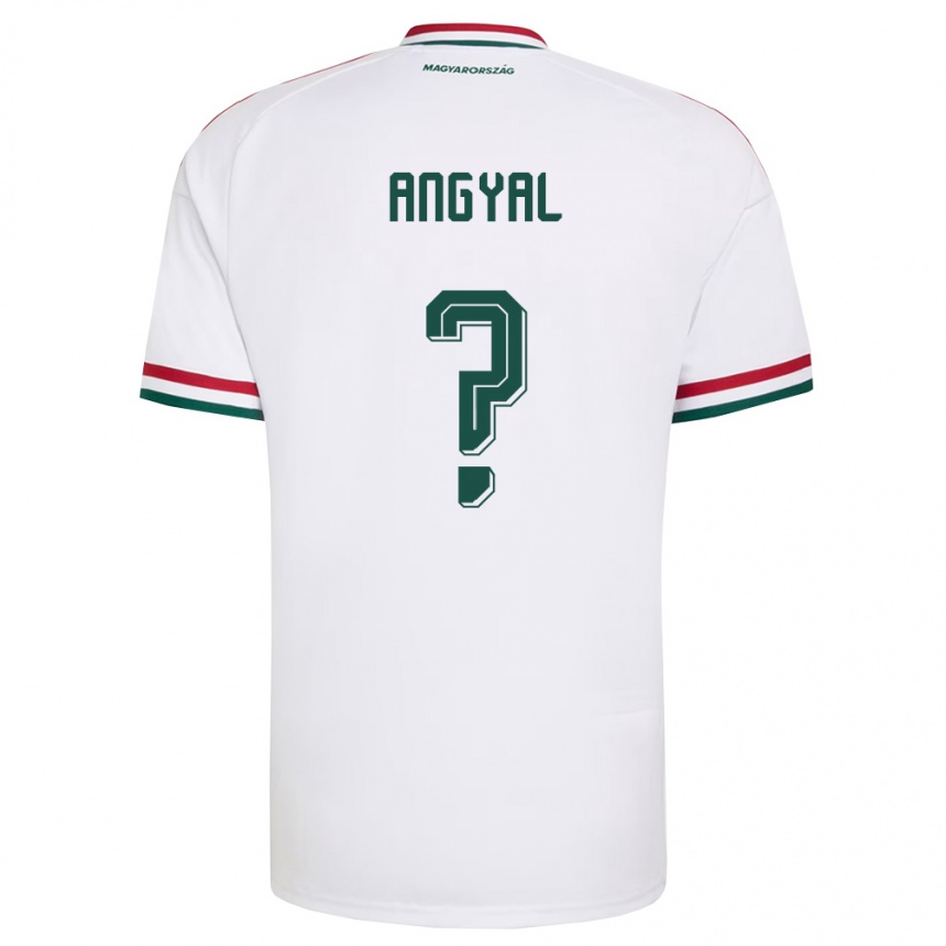 ילדים כדורגל הונגריה Adrián Angyal #0 לבן אדום ירוק הרחק ג'רזי 26-28