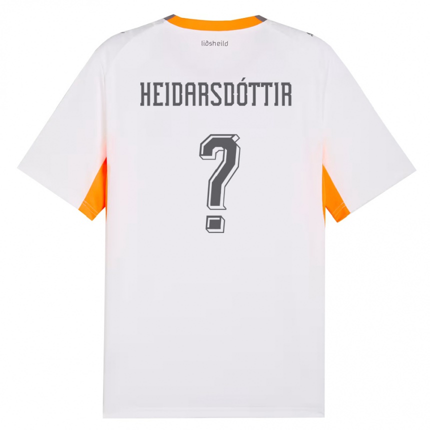 ילדים כדורגל אִיסלַנד Sædís Rún Heiðarsdóttir #0 לבן כתום אפור הרחק ג'רזי 26-28