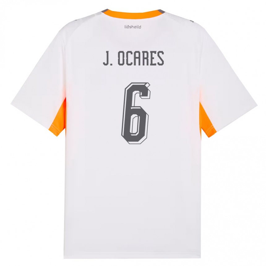 ילדים כדורגל אִיסלַנד Jakob Ocares Kristjánsson #6 לבן כתום אפור הרחק ג'רזי 26-28