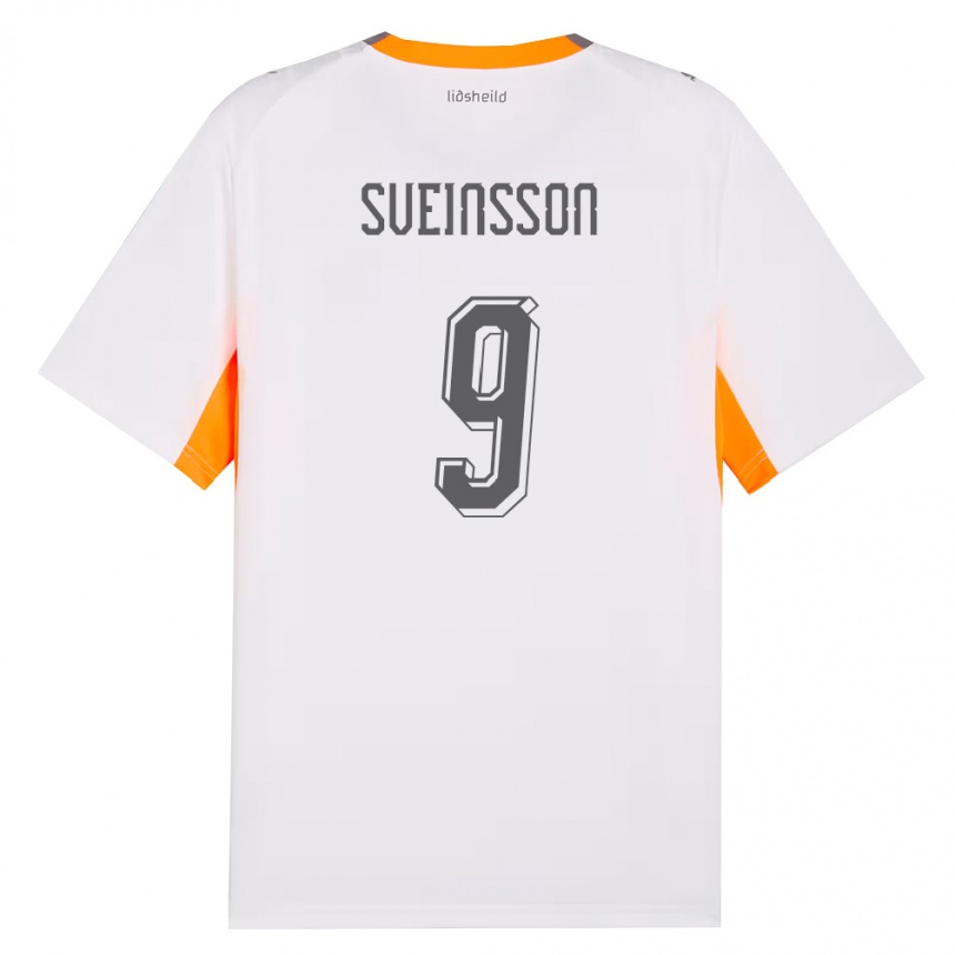 ילדים כדורגל אִיסלַנד Rúnar Dadi Vatsndal Sveinsson #9 לבן כתום אפור הרחק ג'רזי 26-28