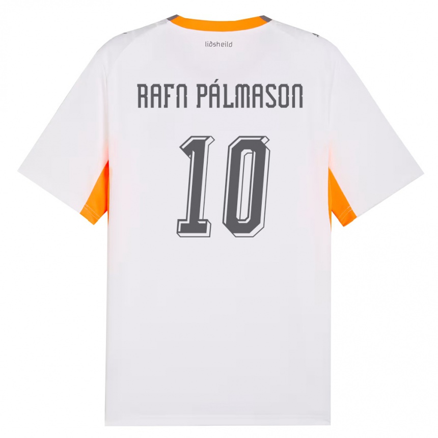 ילדים כדורגל אִיסלַנד Alexander Rafn Pálmason #10 לבן כתום אפור הרחק ג'רזי 26-28