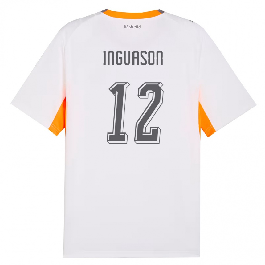 ילדים כדורגל אִיסלַנד Sigurdur Ingvason #12 לבן כתום אפור הרחק ג'רזי 26-28
