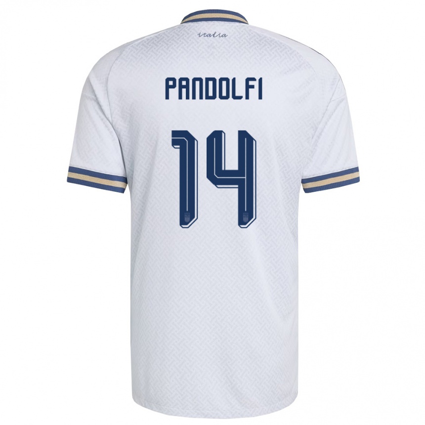 ילדים כדורגל איטליה Fabio Pandolfi #14 שמנת כהה זהב הרחק ג'רזי 26-28
