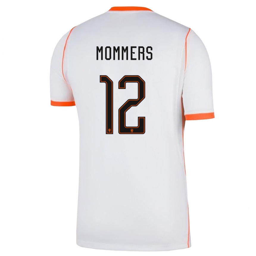 ילדים כדורגל הולנד Ryan Mommers #12 לבן כתום הרחק ג'רזי 26-28