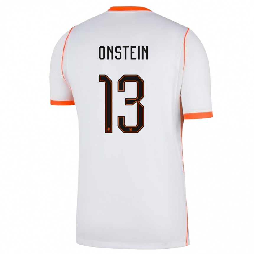 ילדים כדורגל הולנד Juwensley Onstein #13 לבן כתום הרחק ג'רזי 26-28
