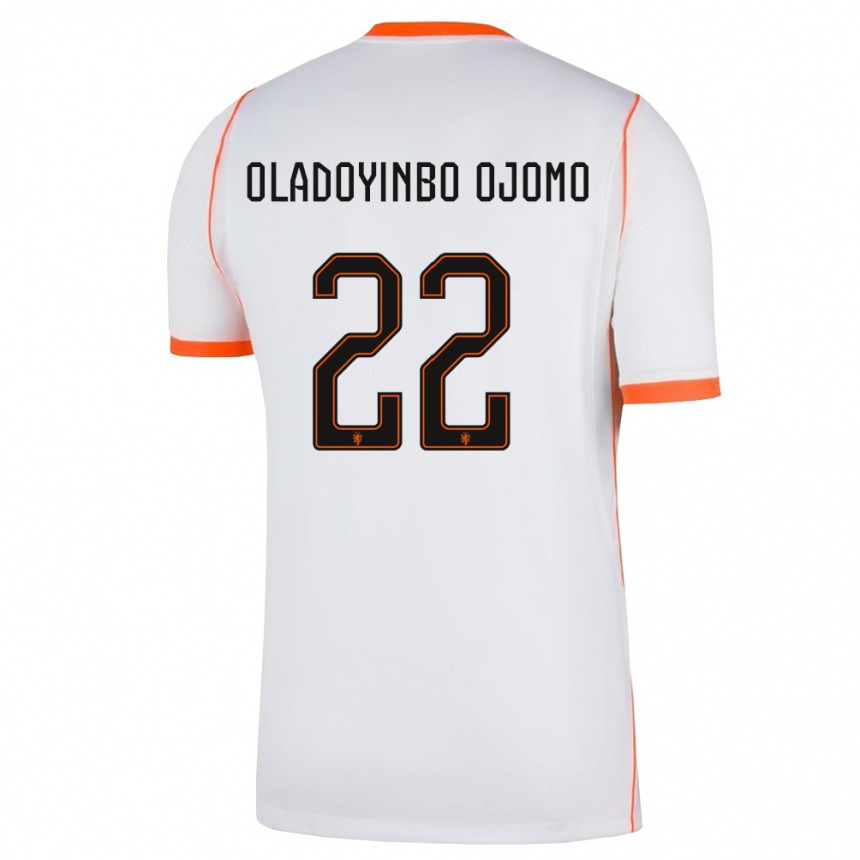 ילדים כדורגל הולנד Jeremiah Oladoyinbo Ojomo #22 לבן כתום הרחק ג'רזי 26-28