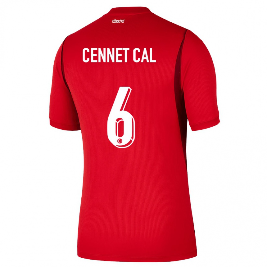 גברים כדורגל טורקיה Meryem Cennet Çal #6 אדום בורדו ג'רזי ביתית 26-28