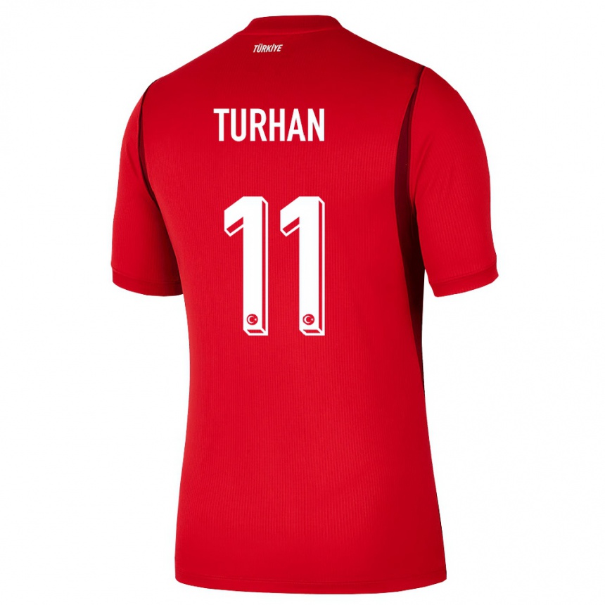גברים כדורגל טורקיה Tuğra Turhan #11 אדום בורדו ג'רזי ביתית 26-28