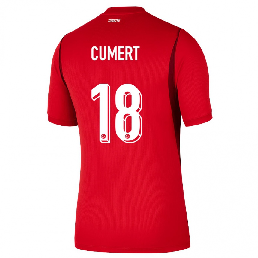 גברים כדורגל טורקיה Ecem Cumert #18 אדום בורדו ג'רזי ביתית 26-28