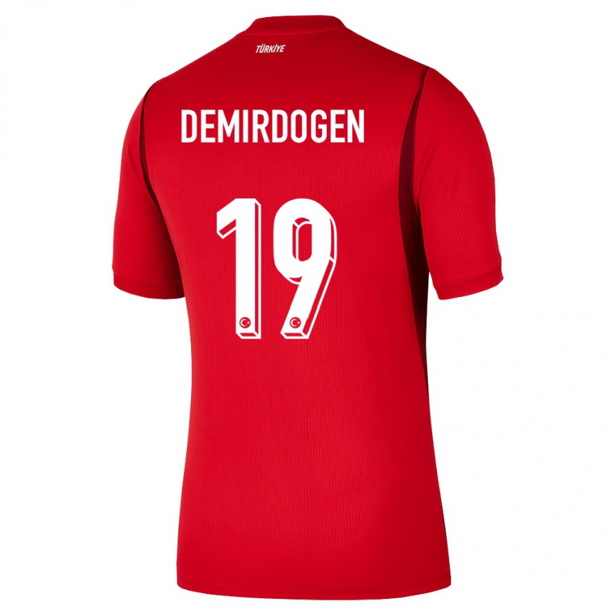 גברים כדורגל טורקיה Neslihan Demirdögen #19 אדום בורדו ג'רזי ביתית 26-28
