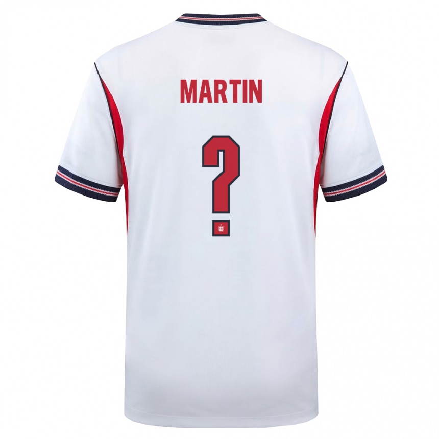 גברים כדורגל אנגליה Bobby Martin #0 לבן כהה אדום ג'רזי ביתית 26-28