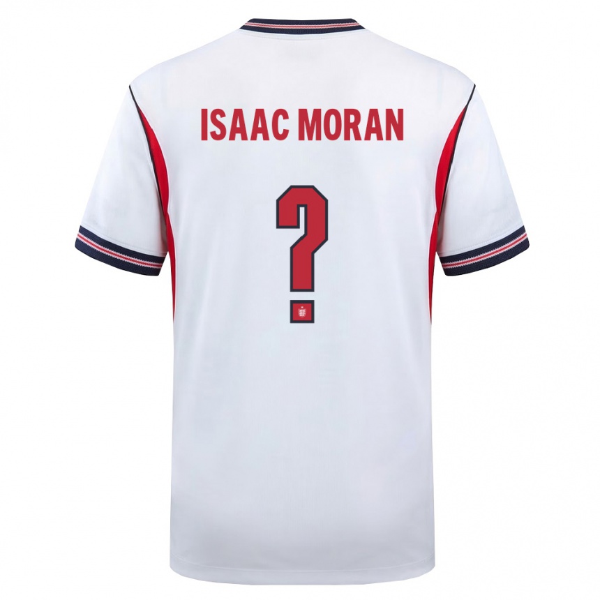 גברים כדורגל אנגליה Isaac Moran #0 לבן כהה אדום ג'רזי ביתית 26-28