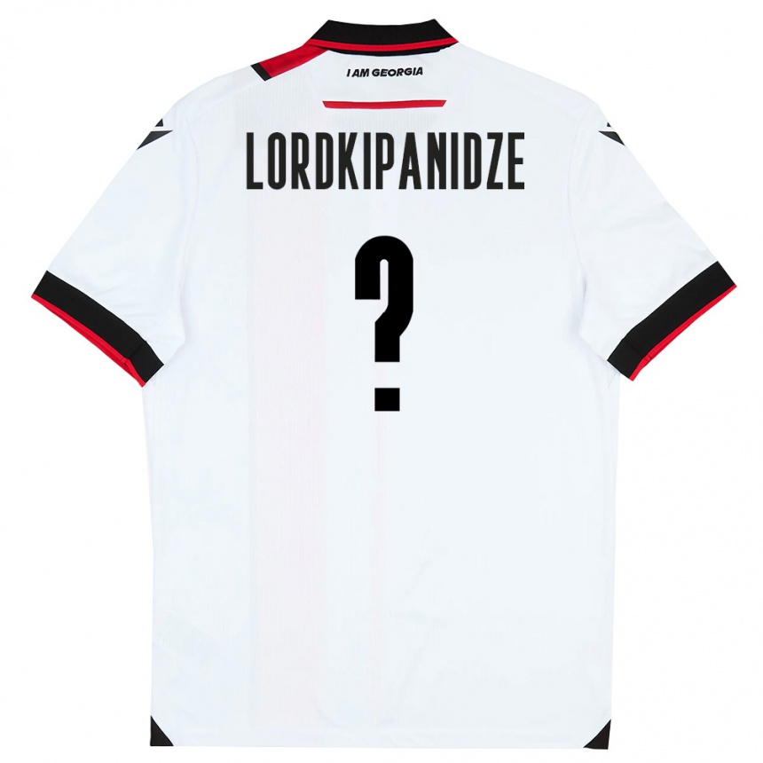 גברים כדורגל גאורגיה Dachi Lordkipanidze #0 לבן שחור אדום ג'רזי ביתית 26-28