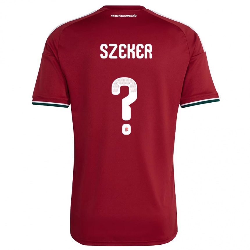גברים כדורגל הונגריה Botond Szekér #0 אדום ירוק לבן ג'רזי ביתית 26-28