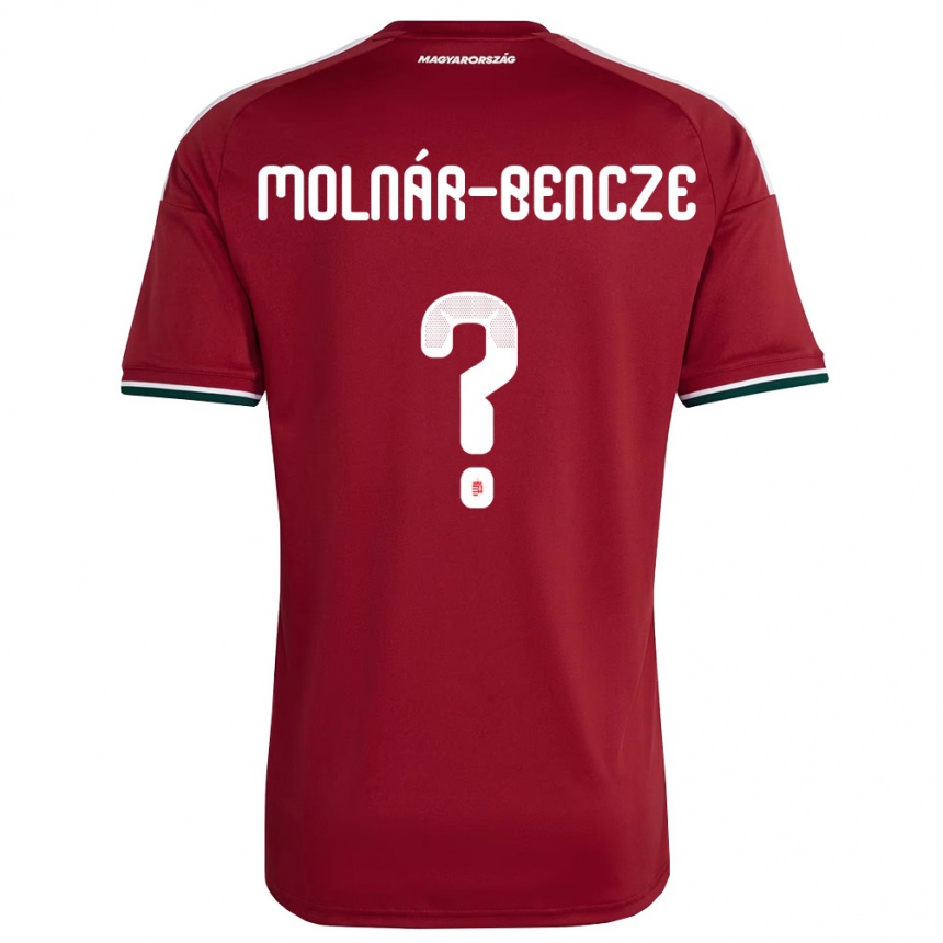 גברים כדורגל הונגריה Zsombor Molnár-Bencze #0 אדום ירוק לבן ג'רזי ביתית 26-28