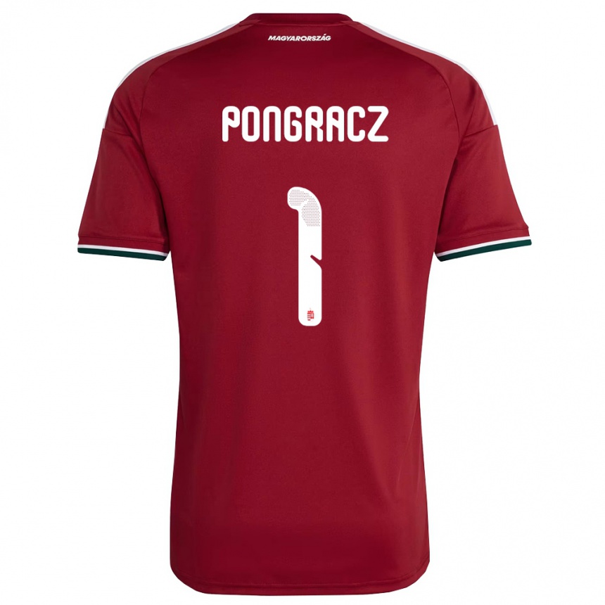 גברים כדורגל הונגריה Agness Pongracz #1 אדום ירוק לבן ג'רזי ביתית 26-28