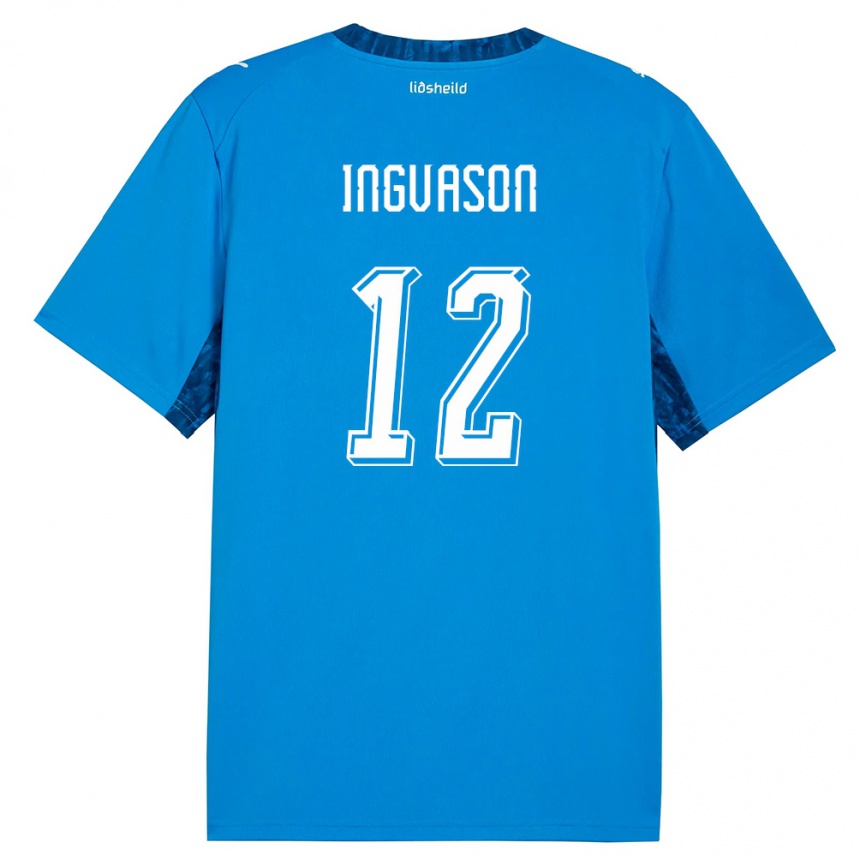 גברים כדורגל אִיסלַנד Sigurdur Ingvason #12 כחול כהה ג'רזי ביתית 26-28