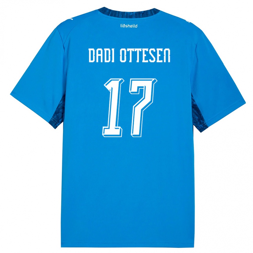 גברים כדורגל אִיסלַנד Magnus Dadi Ottesen #17 כחול כהה ג'רזי ביתית 26-28