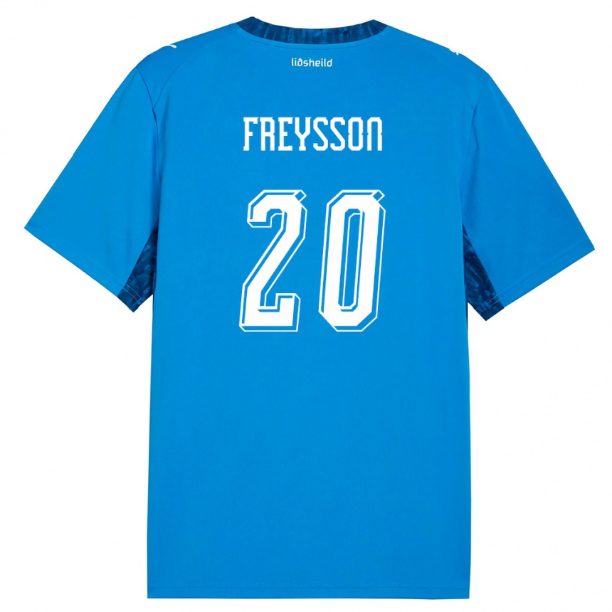 גברים כדורגל אִיסלַנד Fjölnir Freysson #20 כחול כהה ג'רזי ביתית 26-28