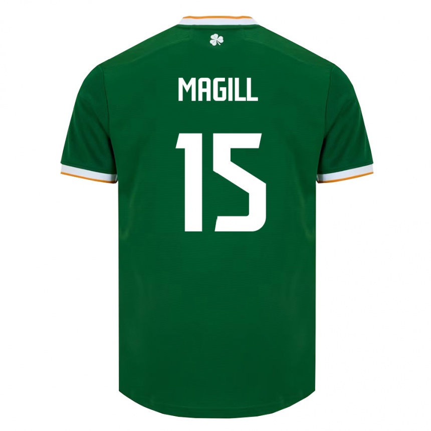 גברים כדורגל אירלנד Jack Magill #15 ירוק כהה לבן ג'רזי ביתית 26-28