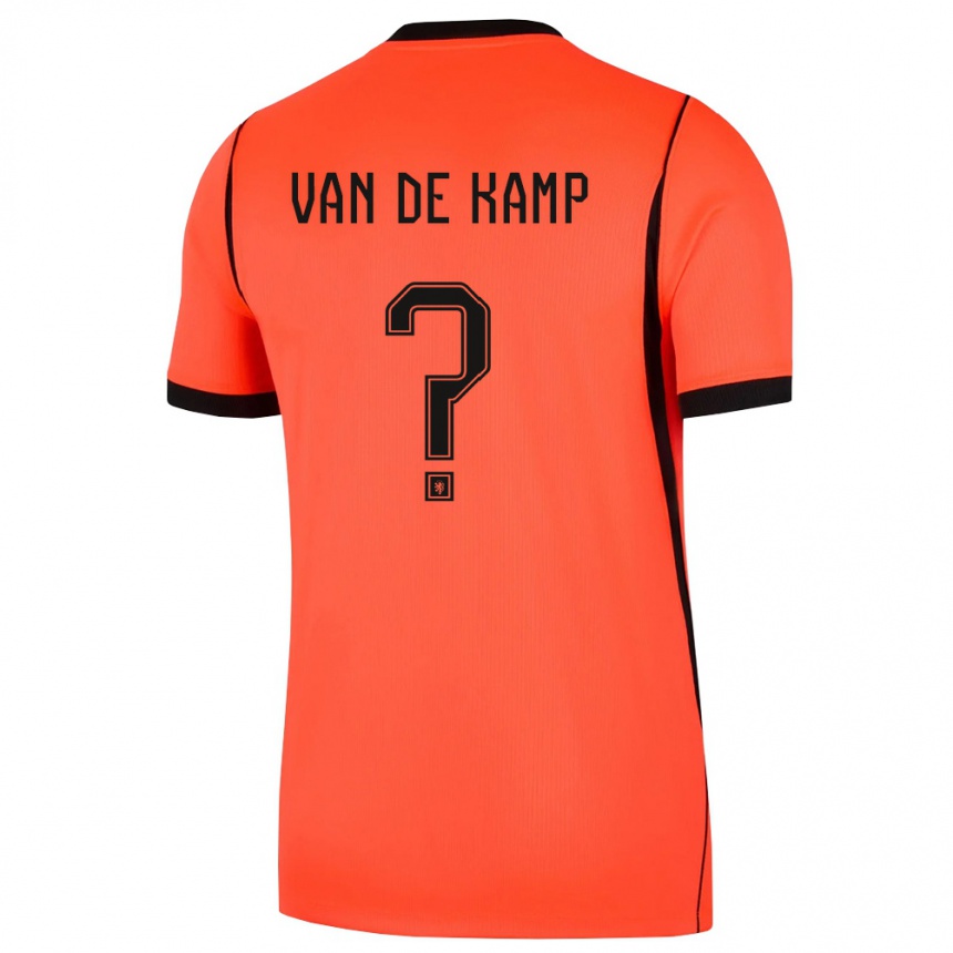 גברים כדורגל הולנד Jochem Ritmeester Van De Kamp #0 כתום שחור ג'רזי ביתית 26-28