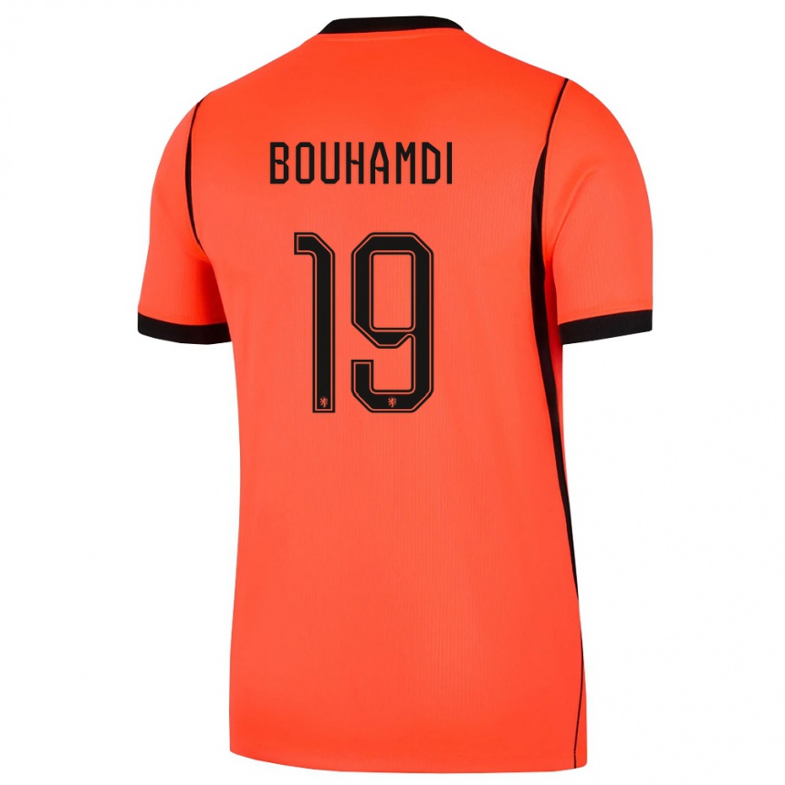 גברים כדורגל הולנד Amir Bouhamdi #19 כתום שחור ג'רזי ביתית 26-28