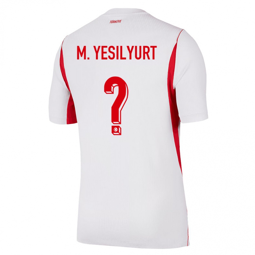 גברים כדורגל טורקיה Mehmet Tuğra Yeşilyurt #0 לבן בורדו אדום הרחק ג'רזי 26-28