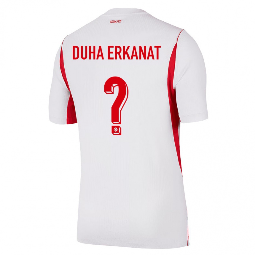 גברים כדורגל טורקיה Ahmet Duha Erkanat #0 לבן בורדו אדום הרחק ג'רזי 26-28