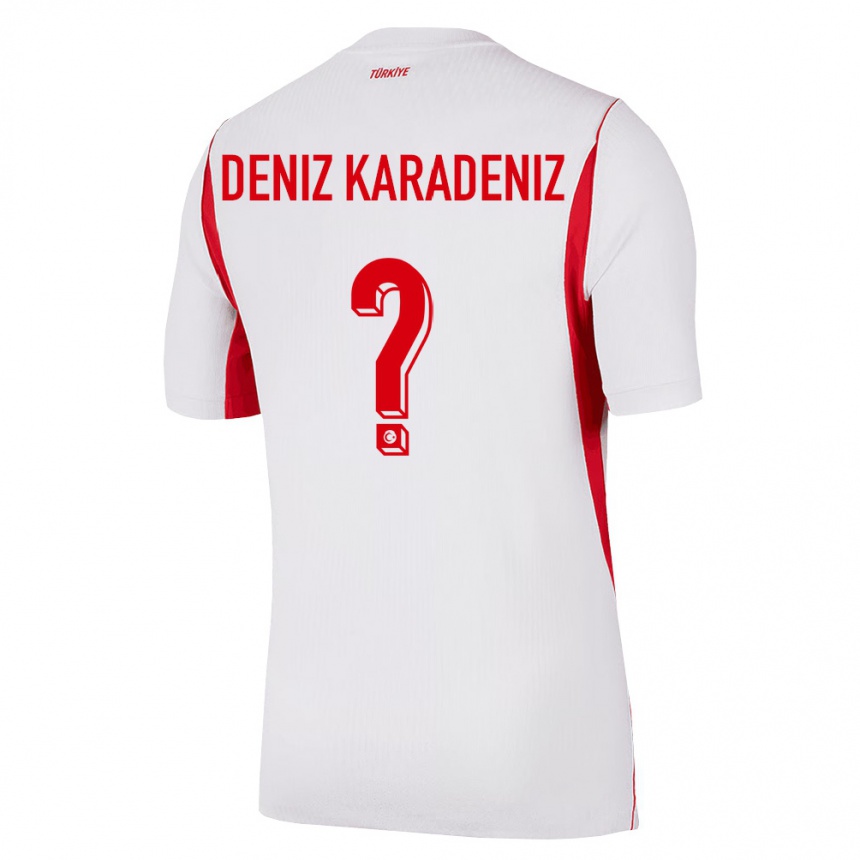 גברים כדורגל טורקיה Mustafa Deniz Karadeniz #0 לבן בורדו אדום הרחק ג'רזי 26-28