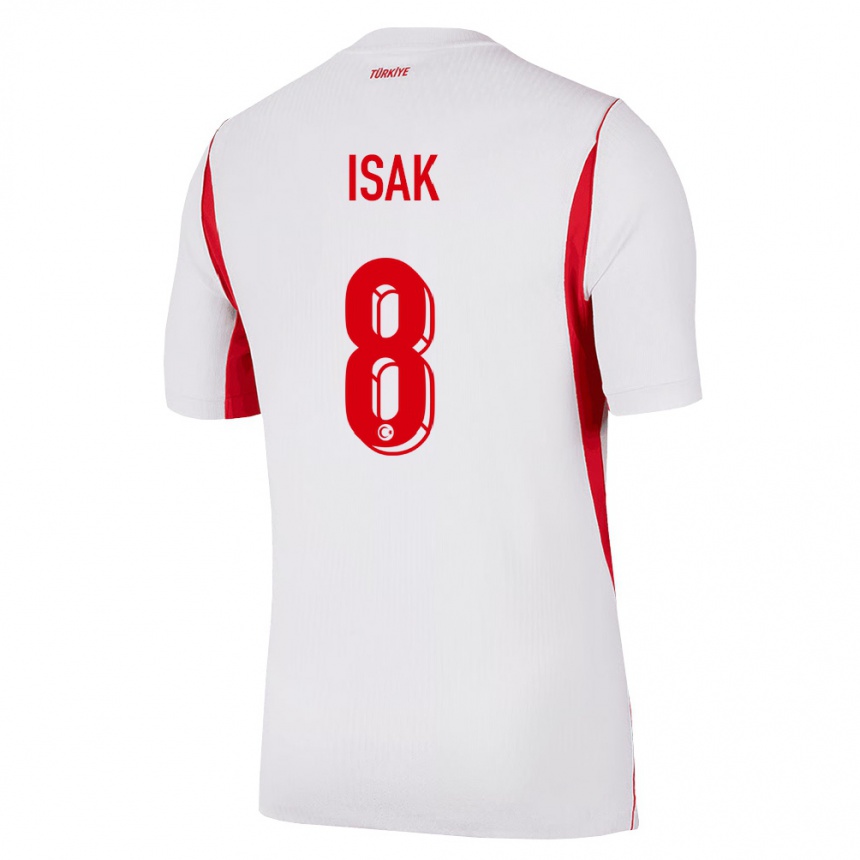 גברים כדורגל טורקיה איסק ווראל #8 לבן בורדו אדום הרחק ג'רזי 26-28