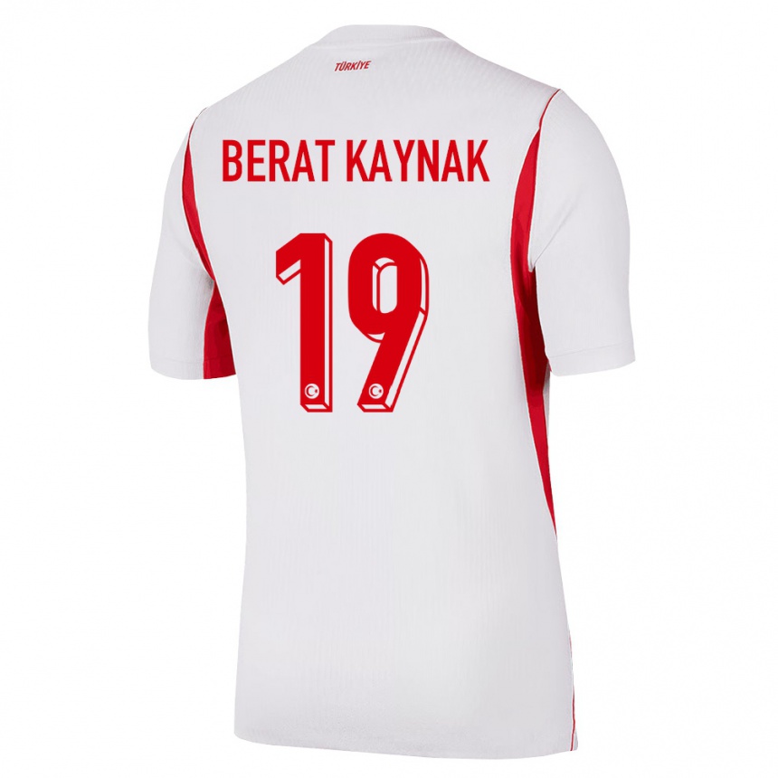 גברים כדורגל טורקיה Ensar Berat Kaynak #19 לבן בורדו אדום הרחק ג'רזי 26-28