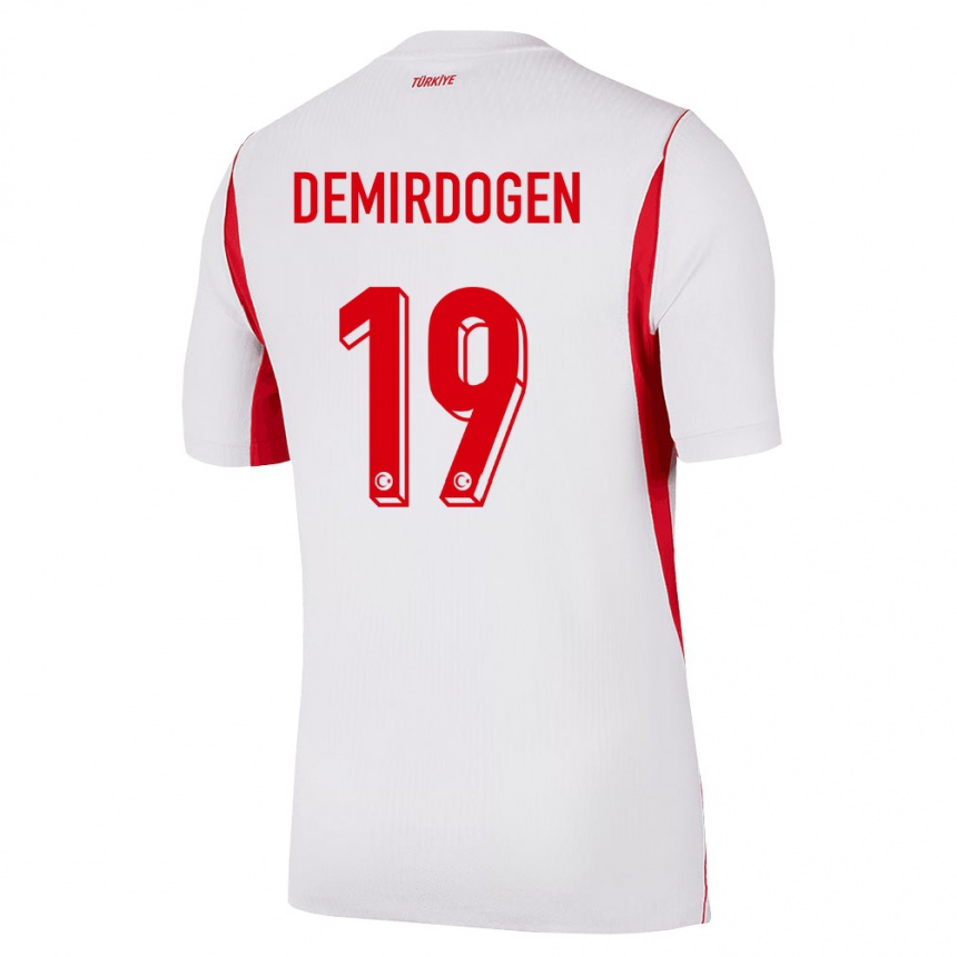 גברים כדורגל טורקיה Neslihan Demirdögen #19 לבן בורדו אדום הרחק ג'רזי 26-28