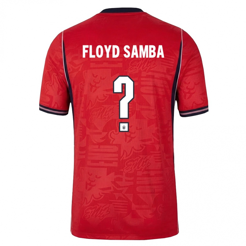 גברים כדורגל אנגליה Floyd Samba #0 אדום כהה לבן הרחק ג'רזי 26-28