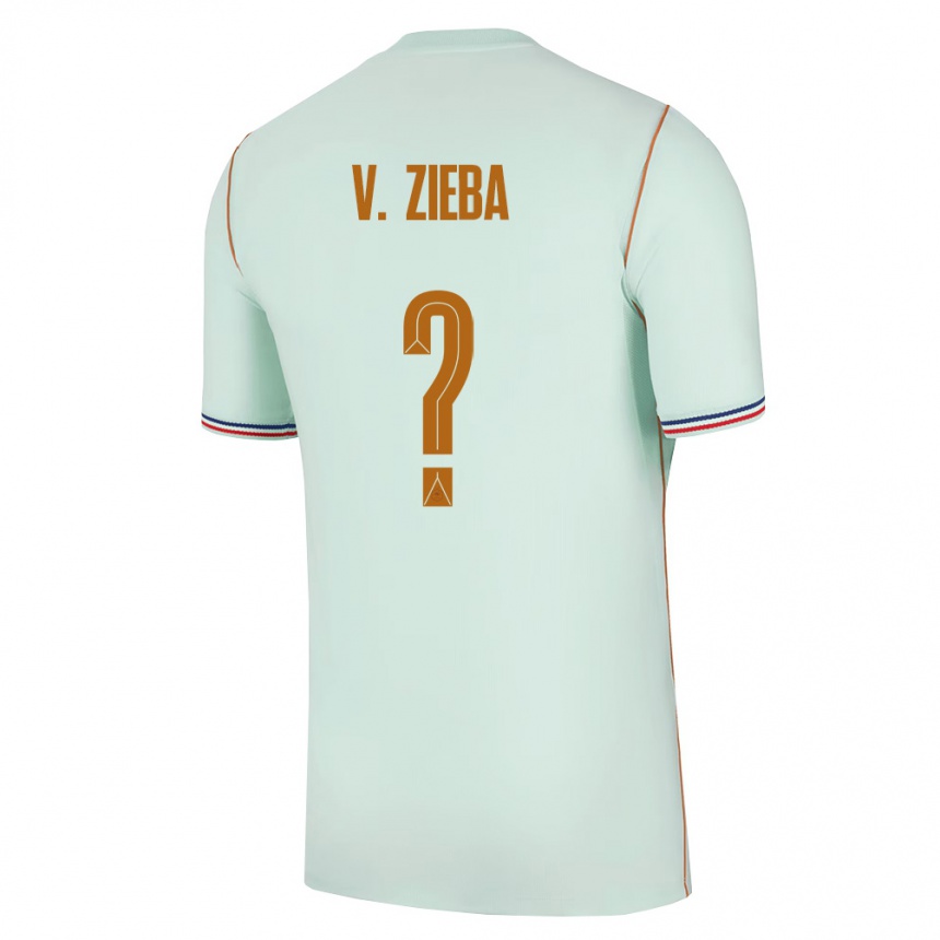 גברים כדורגל צרפת Vadim Vanbeselaere Zieba #0 ירוק זהב הרחק ג'רזי 26-28