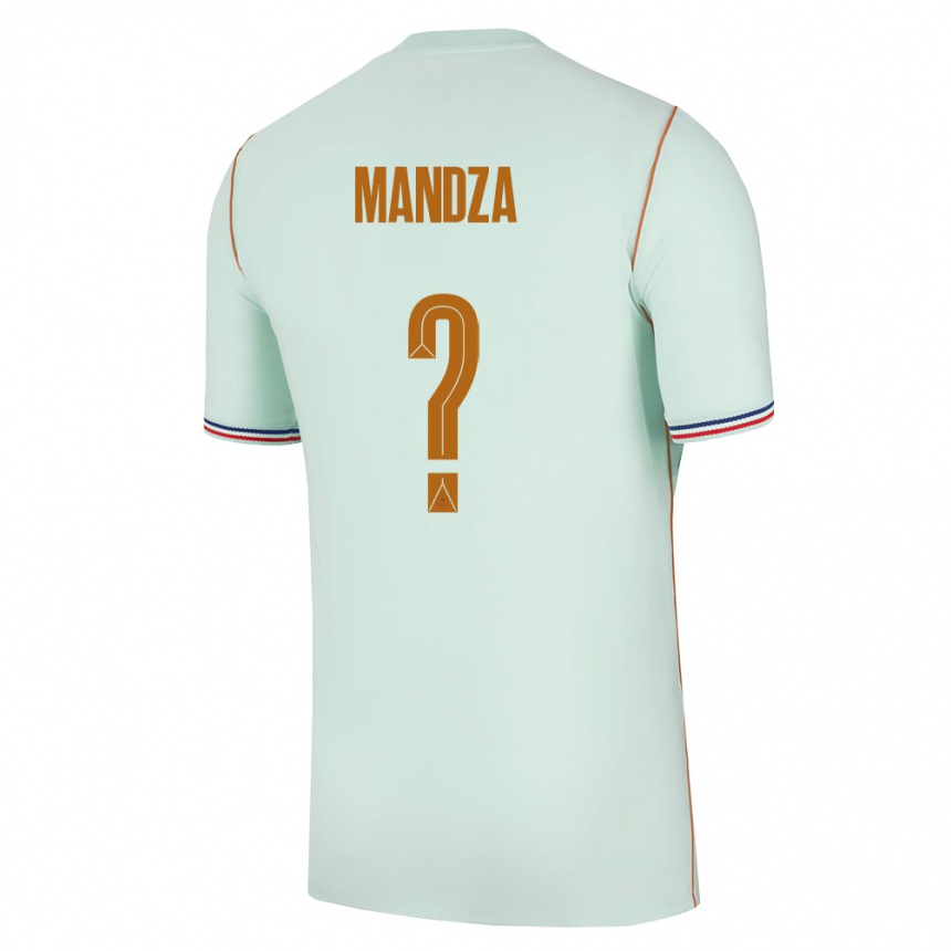 גברים כדורגל צרפת Xavier Mandza #0 ירוק זהב הרחק ג'רזי 26-28