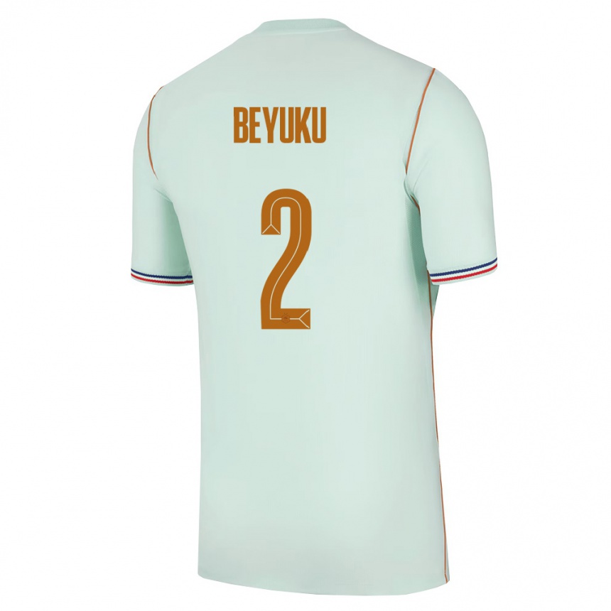 גברים כדורגל צרפת Gady Beyuku #2 ירוק זהב הרחק ג'רזי 26-28