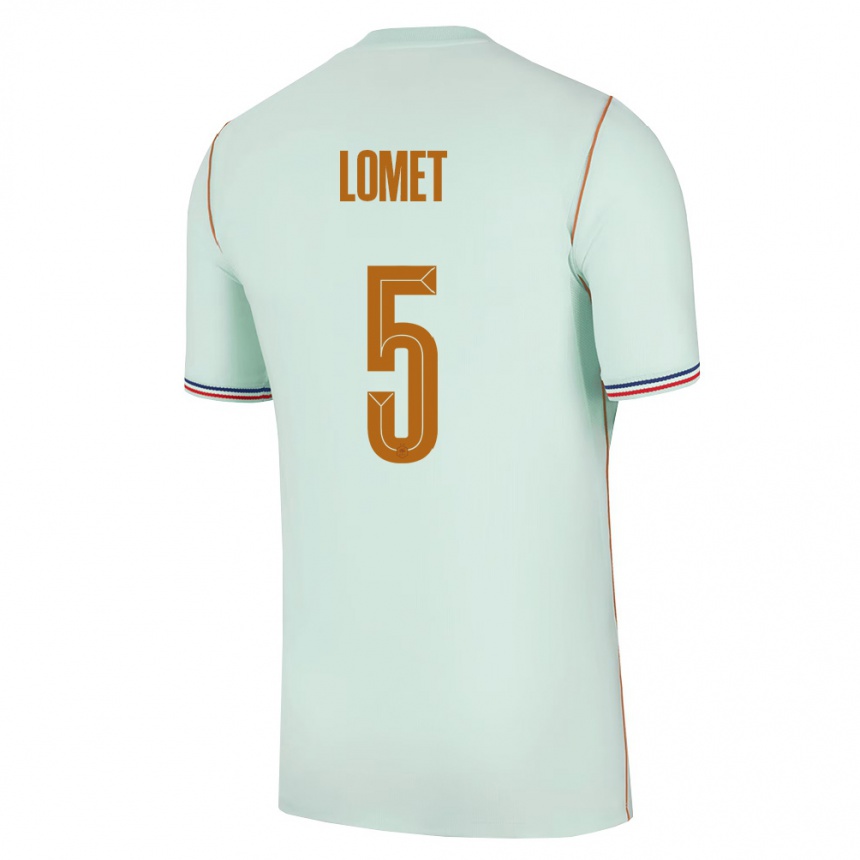 גברים כדורגל צרפת Ruben Lomet #5 ירוק זהב הרחק ג'רזי 26-28
