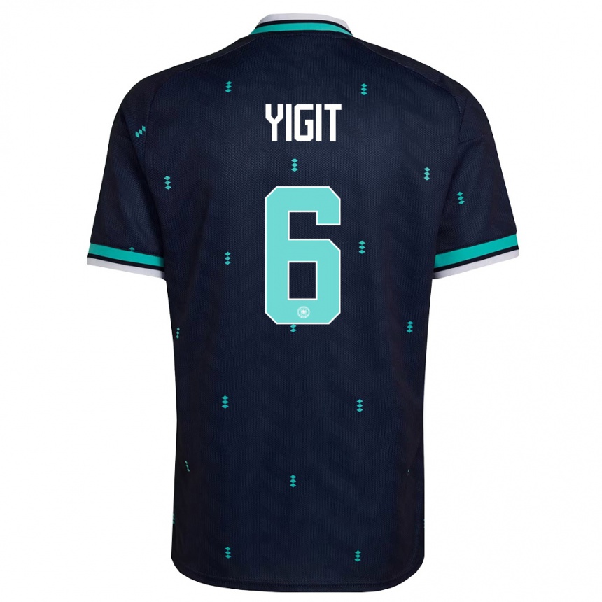 גברים כדורגל גרמניה Ertugrul Yigit #6 כהה כחול שמיים לבן הרחק ג'רזי 26-28