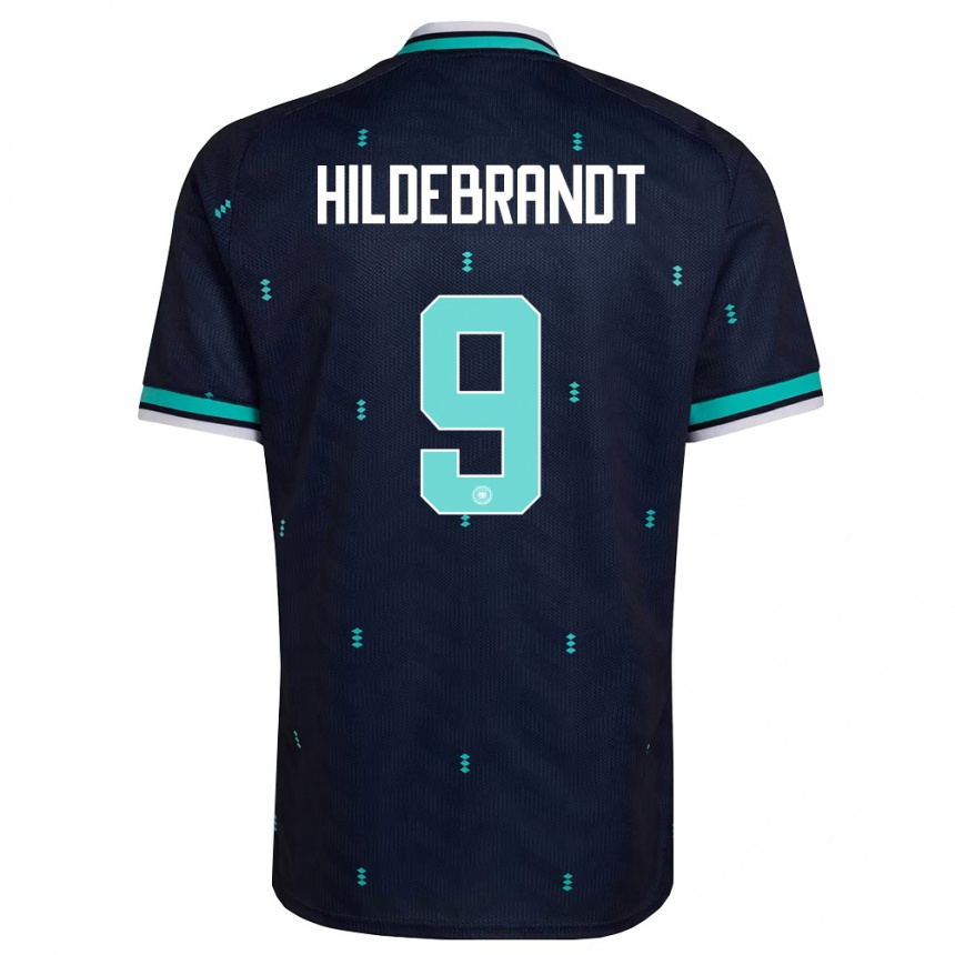 גברים כדורגל גרמניה Niklas Hildebrandt #9 כהה כחול שמיים לבן הרחק ג'רזי 26-28