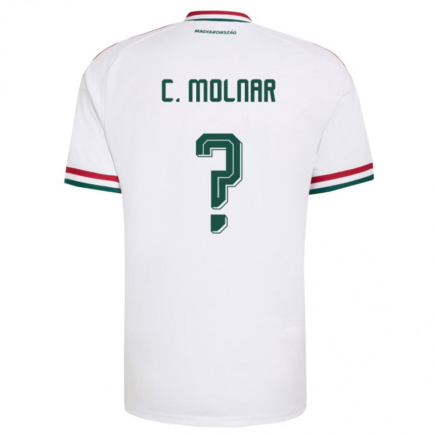 גברים כדורגל הונגריה Csaba Molnár #0 לבן אדום ירוק הרחק ג'רזי 26-28