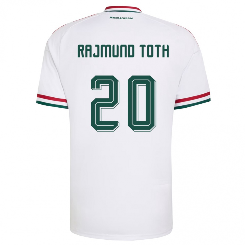 גברים כדורגל הונגריה Rajmund Tóth #20 לבן אדום ירוק הרחק ג'רזי 26-28