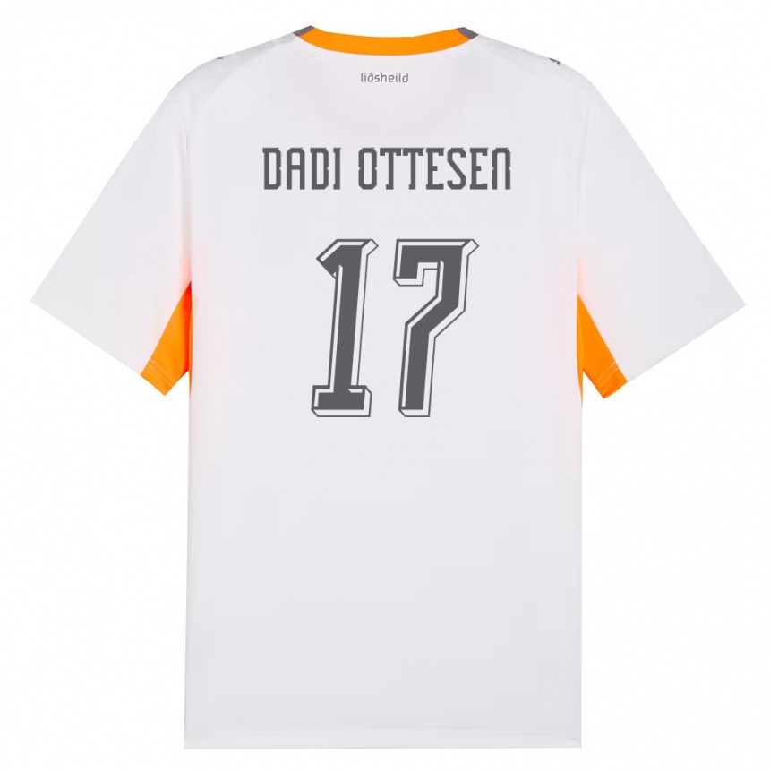גברים כדורגל אִיסלַנד Magnus Dadi Ottesen #17 לבן כתום אפור הרחק ג'רזי 26-28