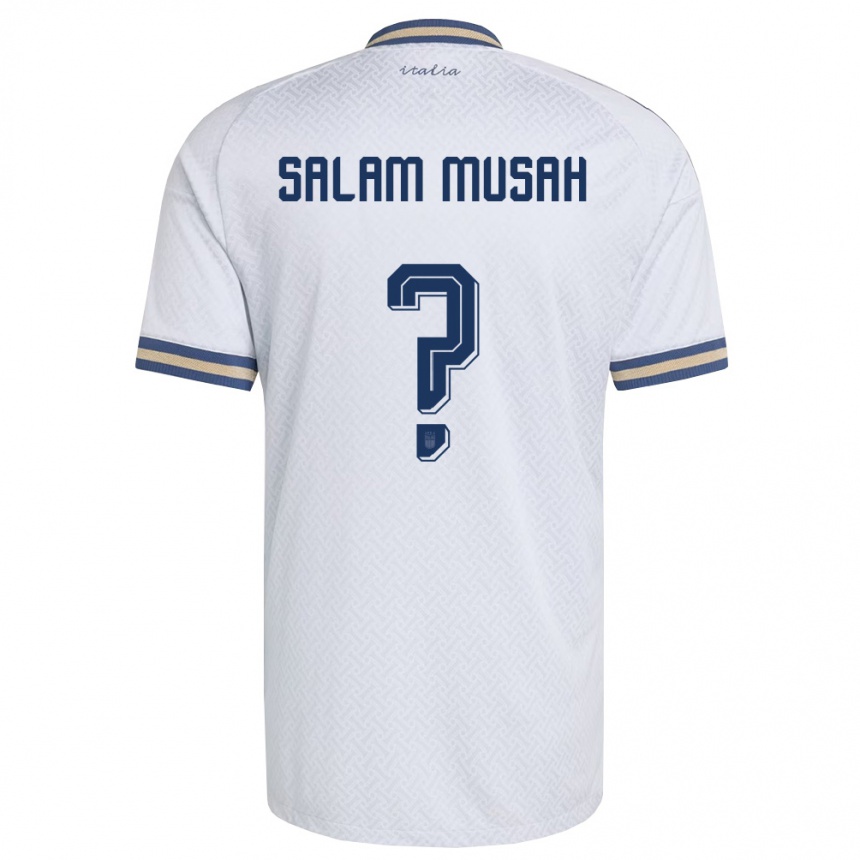 גברים כדורגל איטליה Abdl Salam Musah #0 שמנת כהה זהב הרחק ג'רזי 26-28