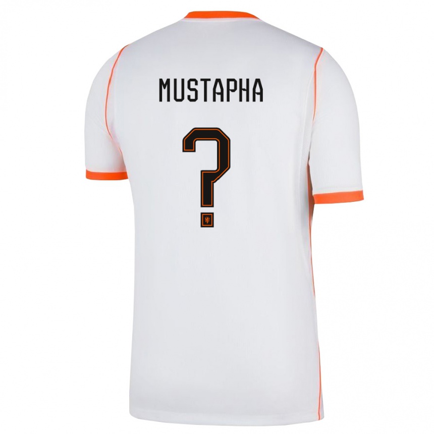 גברים כדורגל הולנד Jesaja Mustapha #0 לבן כתום הרחק ג'רזי 26-28