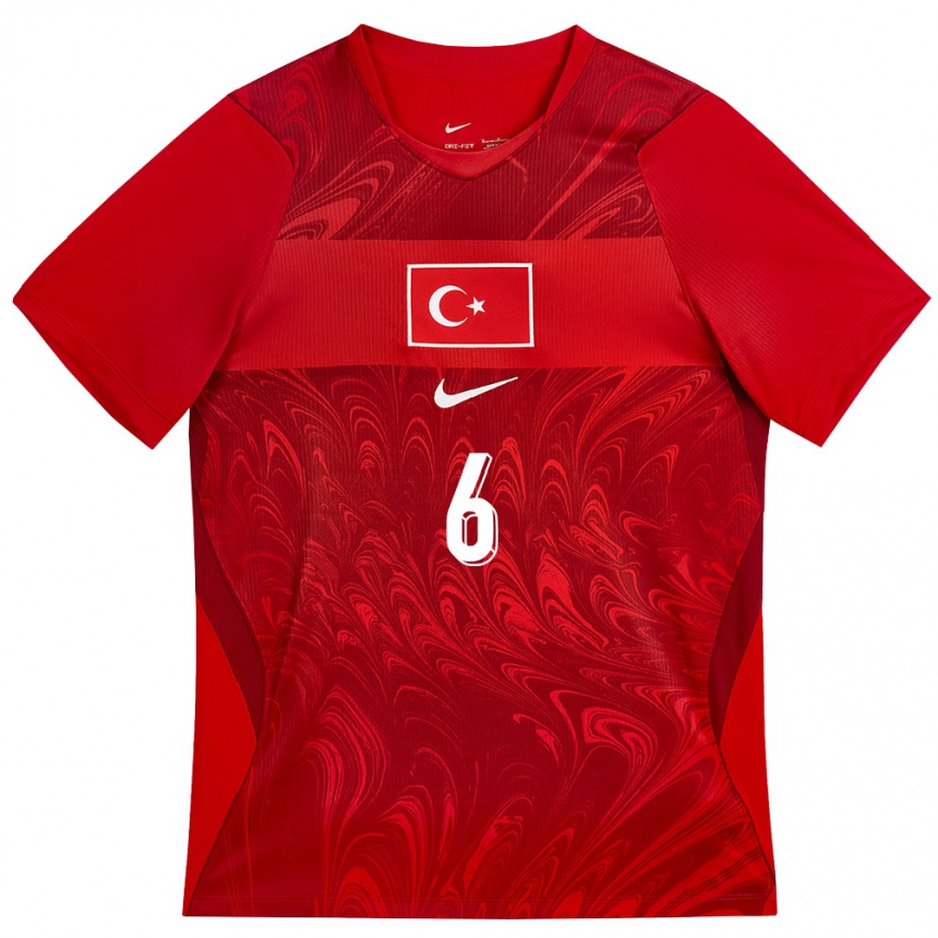 נשים כדורגל טורקיה Meryem Cennet Çal #6 אדום בורדו ג'רזי ביתית 26-28 נשים כדורגל טורקיה Meryem Cennet Çal #6 אדום בורדו ג'רזי ביתית 26-28