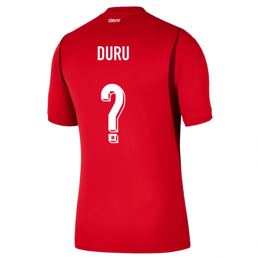 נשים כדורגל טורקיה Mustafa Duru #0 אדום בורדו ג'רזי ביתית 26-28