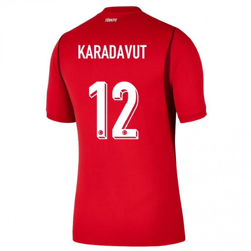 נשים כדורגל טורקיה Ayaz Karadavut #12 אדום בורדו ג'רזי ביתית 26-28