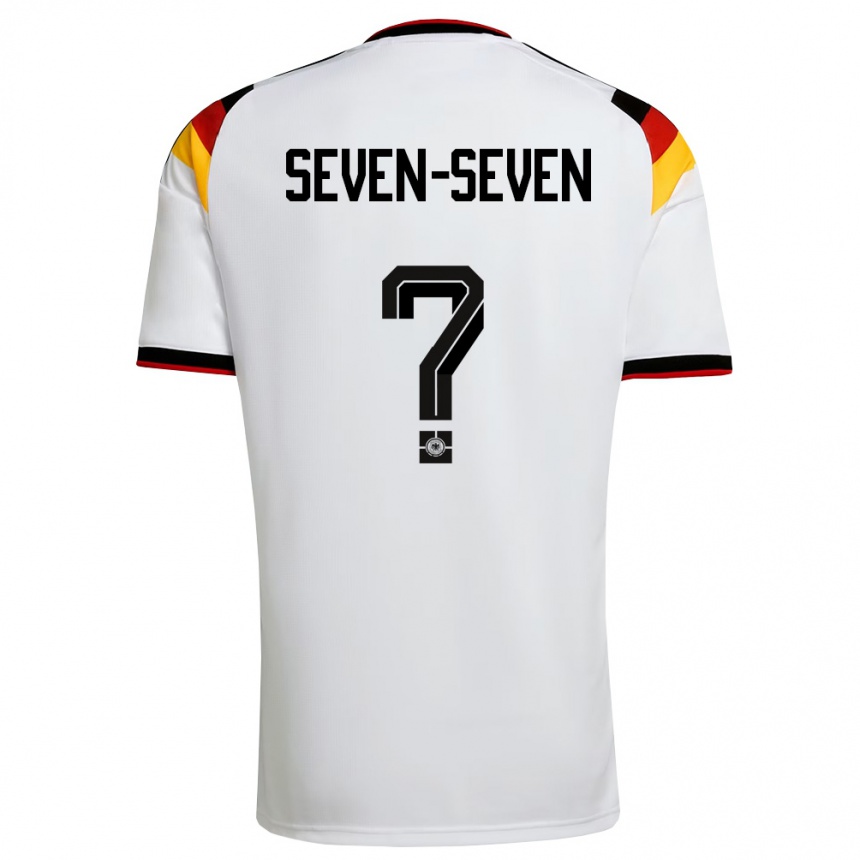 נשים כדורגל גרמניה Justin Seven-Seven #0 לבן שחור אדום ג'רזי ביתית 26-28