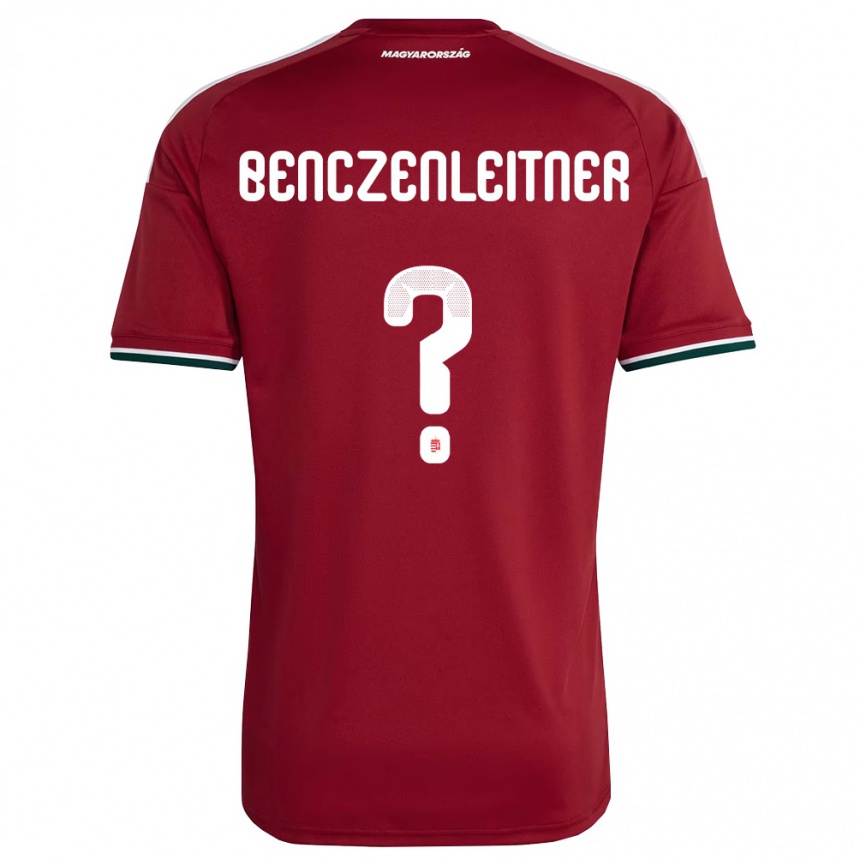 נשים כדורגל הונגריה Barna Benczenleitner #0 אדום ירוק לבן ג'רזי ביתית 26-28